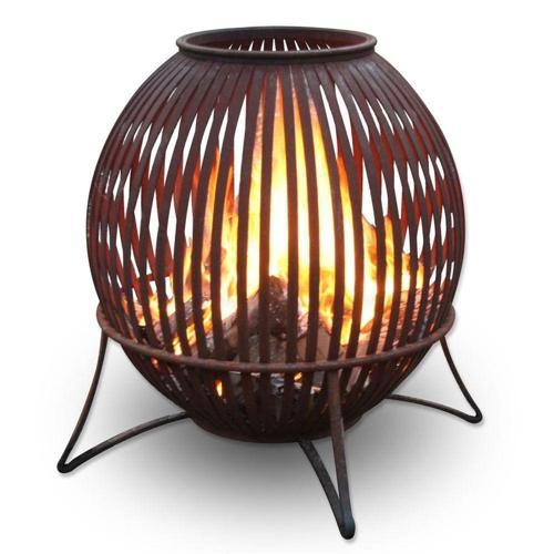 Big Smoke Steel Firebowl Brazier H: 660mm, W: 480mm, D: 480mm Black
