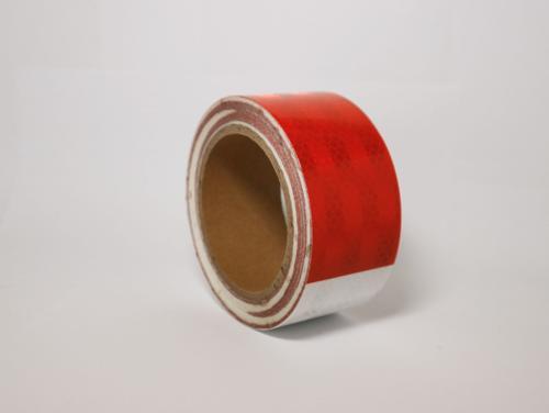 Accent Red & White Reflective Tape Accent 50mm x 9.1m Red And White