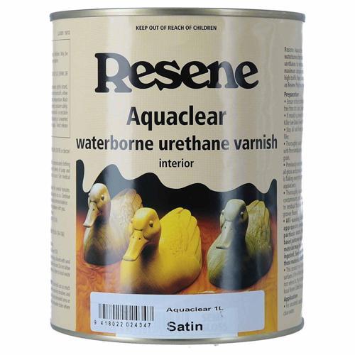 Resene Aquaclear Waterborne Urethane Varnish 1L Clear Satin