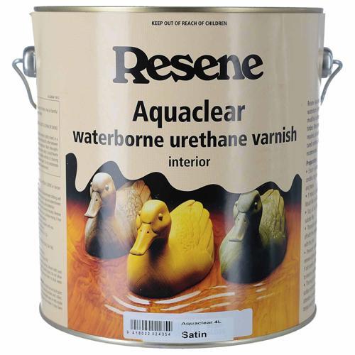Resene Aquaclear Waterborne Urethane Varnish 4L Clear Satin