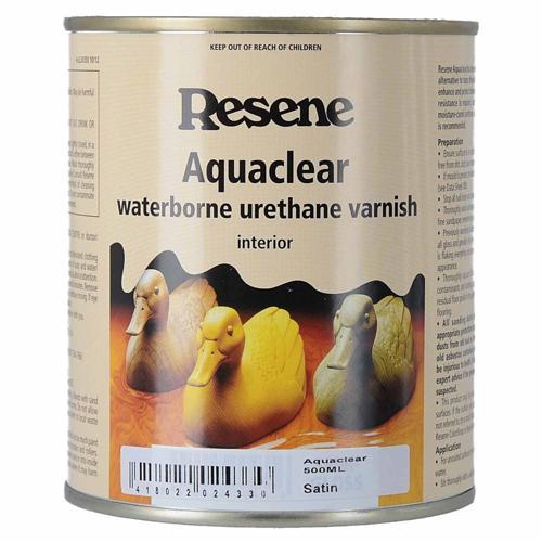 Resene Aquaclear Waterborne Urethane Varnish 500ml Clear Satin