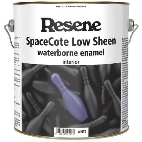 Resene SpaceCote Low Sheen Waterborne Enamel Paint 4L White
