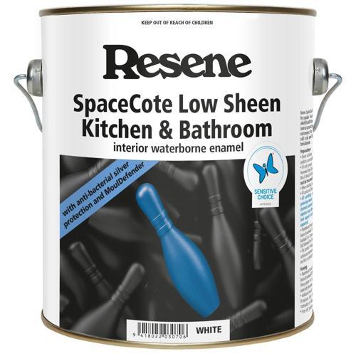 Resene SpaceCote Low Sheen Waterborne Kitchen & Bathroom Paint 2L White