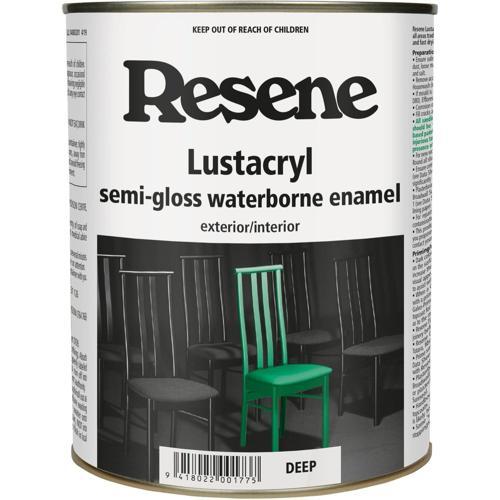 Resene Lustacryl Semi-Gloss Waterborne Enamel Paint 1L Deep Base