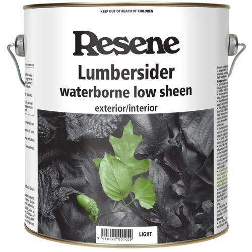 Resene Lumbersider Low Sheen Waterborne Paint 4L Light Base