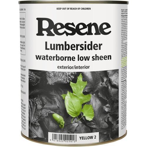 Resene Lumbersider Low Sheen Waterborne Paint 1L Yellow 2