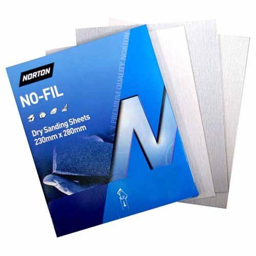 No-Fill Sand Paper Sheet 150 Grit 230 x 280mm White - Norton