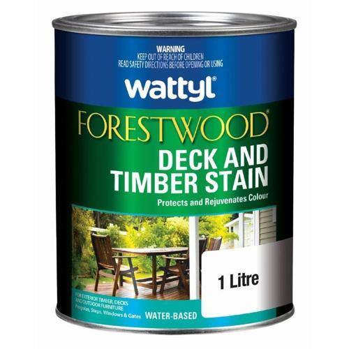 Wattyl Forestwood Water Based Deck And Timber Stain 1L Rustic Oak