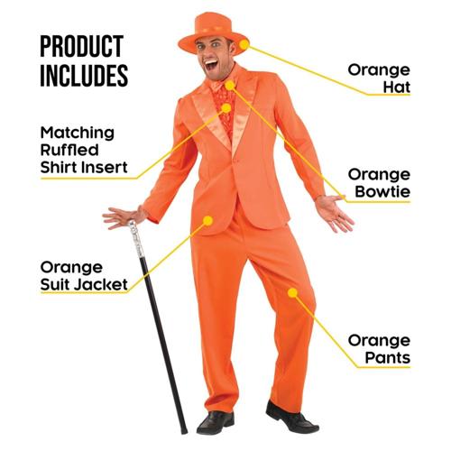 Costume Orange Suit Men's Size Large