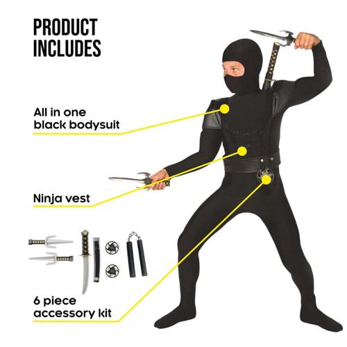 Costume Black Ninja Child's 12-14 Years