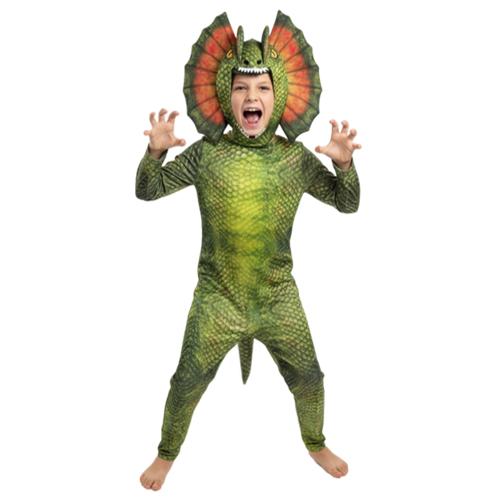 Costume Dilophosaurus Jumpsuit Green Child's 10-12 Years