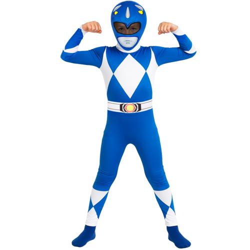Mighty Morphin Blue Morphsuit Kids 7-9 Years