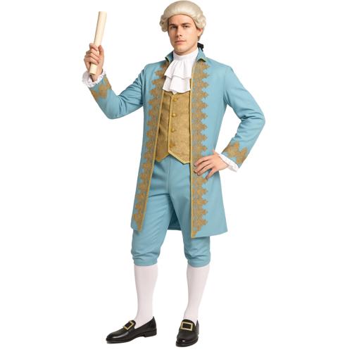 Costume Colonial Nobleman Blue Men's Size Medium