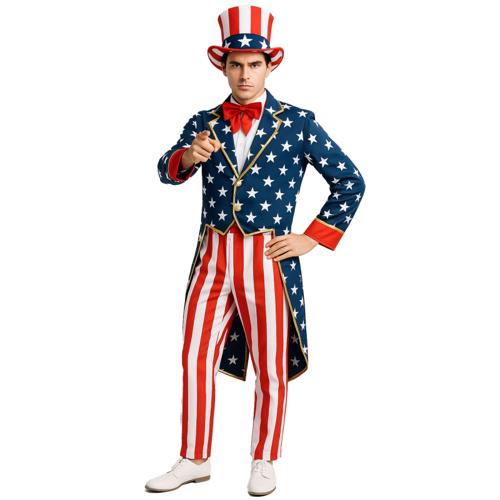 Costume Uncle Sam Suit Men's Size XX-Large