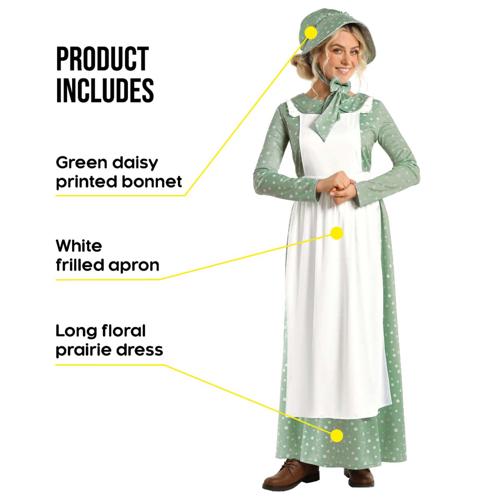 Costume American Prairie Dress Women's Size 8-10