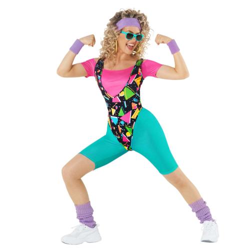 Costume 80's Aerobics Bright Women's Size 12-14