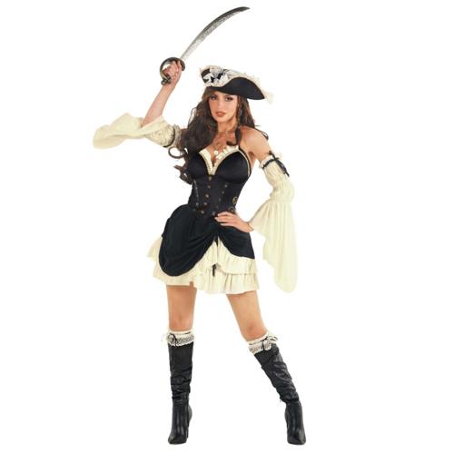Costume Pirate Captain Black Women's Size 8-10