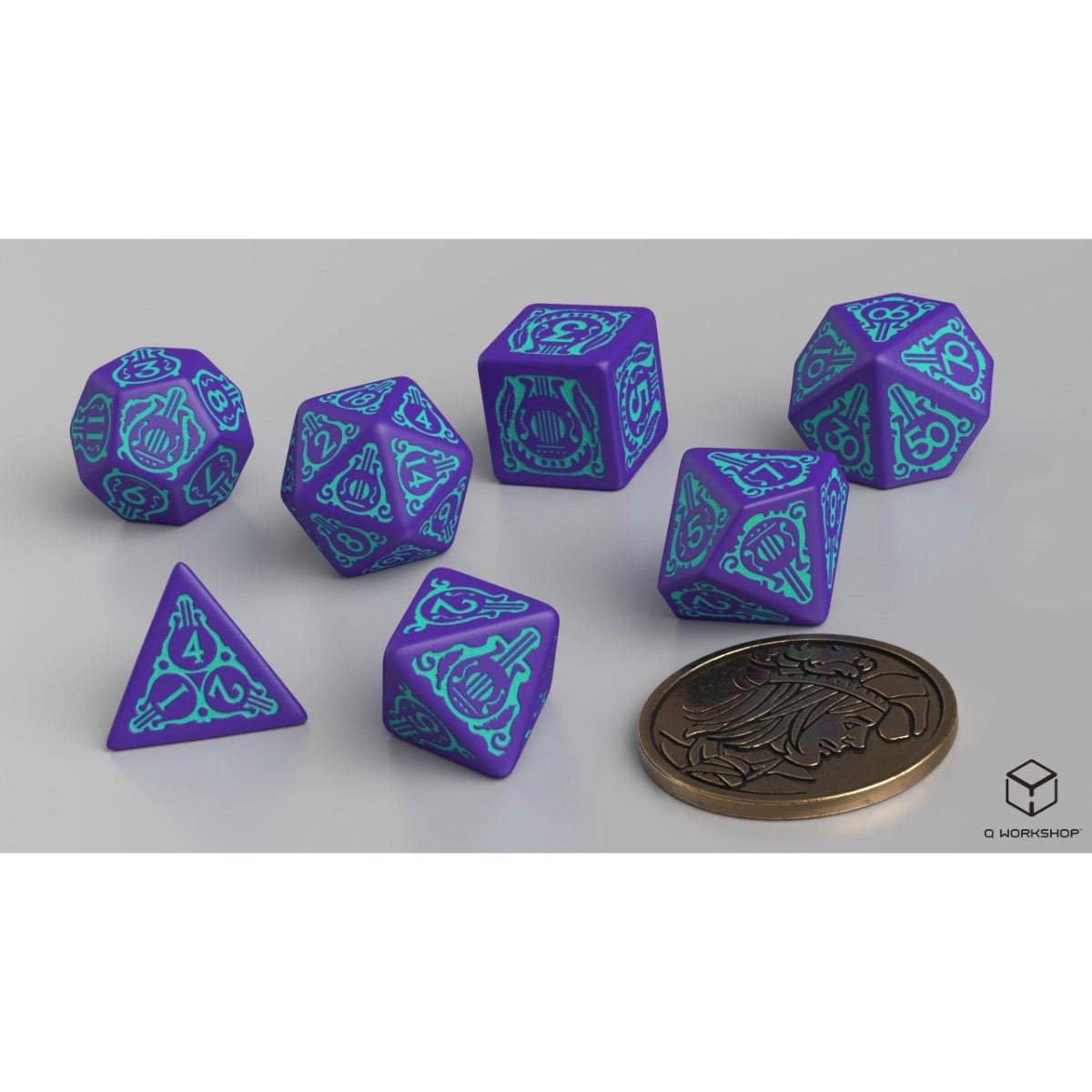 Q Workshop - The Witcher Dice Set Dandelion - Half A Century Of Poetry Dice Set