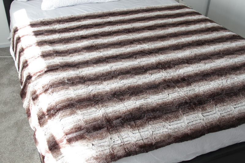Throw / Blanket - Micro Mink - 150 x 180 (Chocolate)