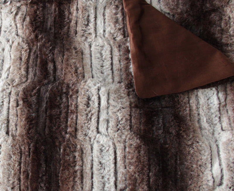Throw / Blanket - Micro Mink - 150 x 180 (Chocolate)