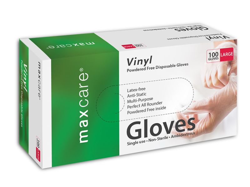 Vinyl Gloves - Maxcare Multi Purpose Clear Large (1000pcs)