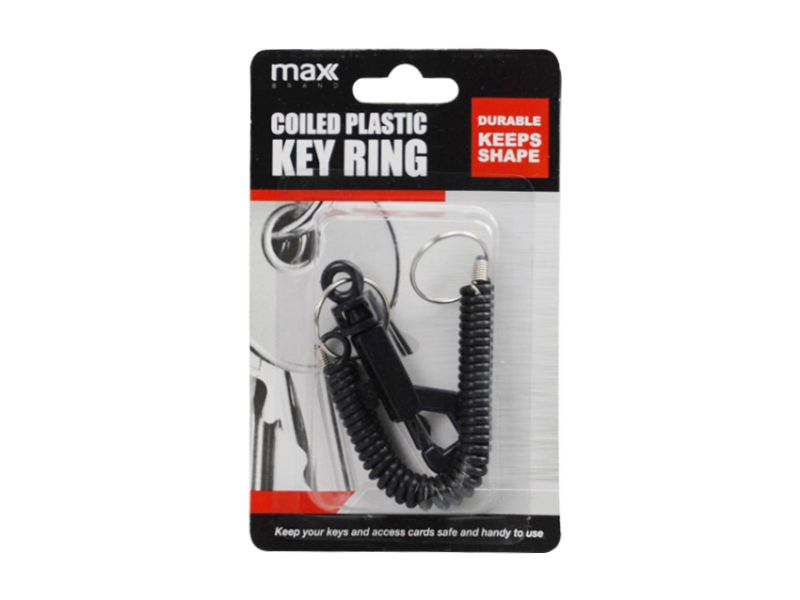 Key Ring - Designer Coiled Plastic (Set of 24)