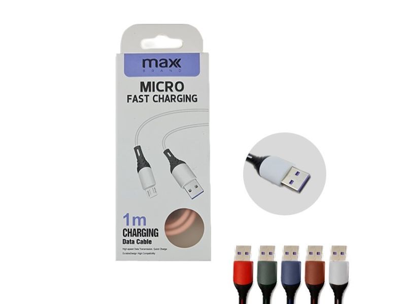 Fast Charging Cable - Max Brand USB to Micro USB 1m (12 Units)