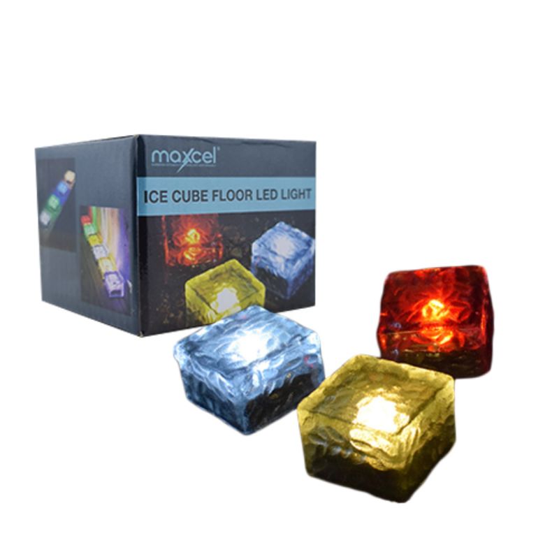 Floor LED Light - Maxcel Solar Powered Ice Cube Multi Color (24 Units)