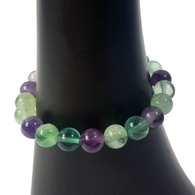 Fluorite 8mm Bead Bracelet (Set of 3)