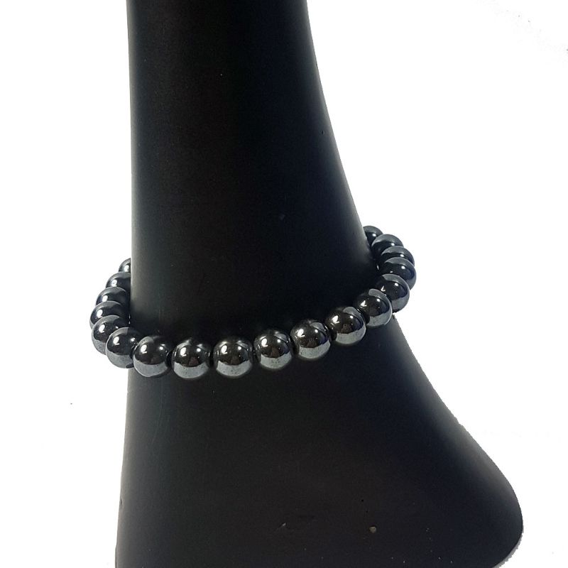 Hematite 8mm Bead Bracelet (Set of 3)