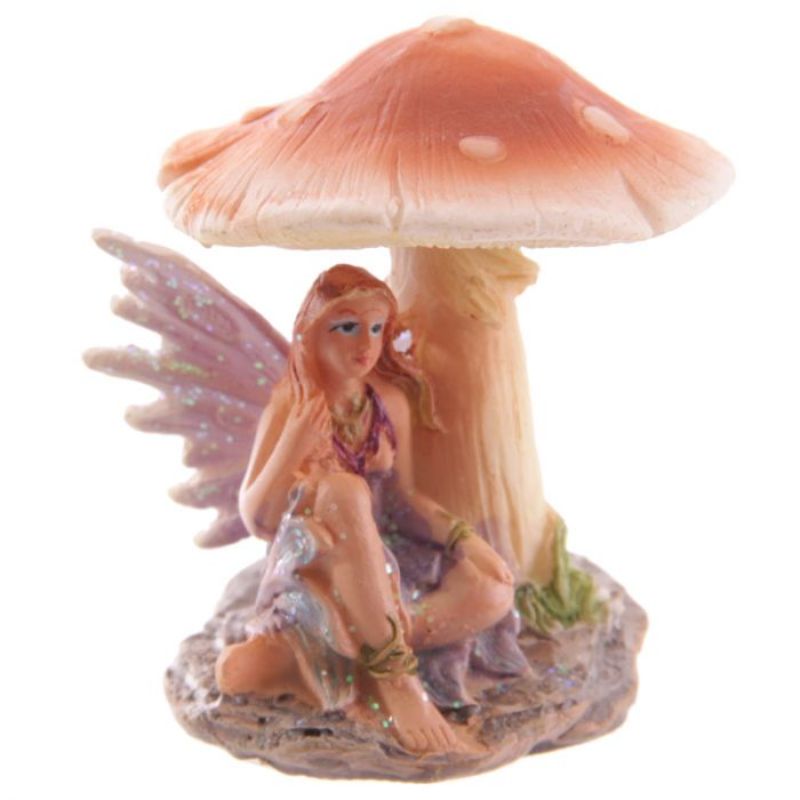 Ornament - Flower Fairy Resting Under Mushroom (Set of 4 Assorted)