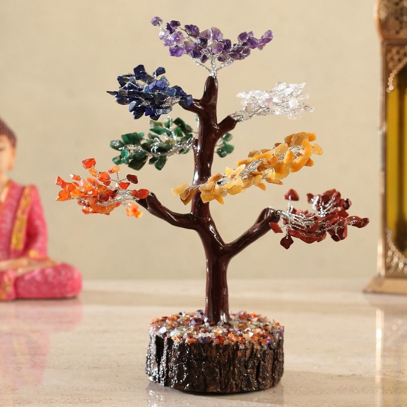 Chakra Crystal Tree Neem Base 30cm