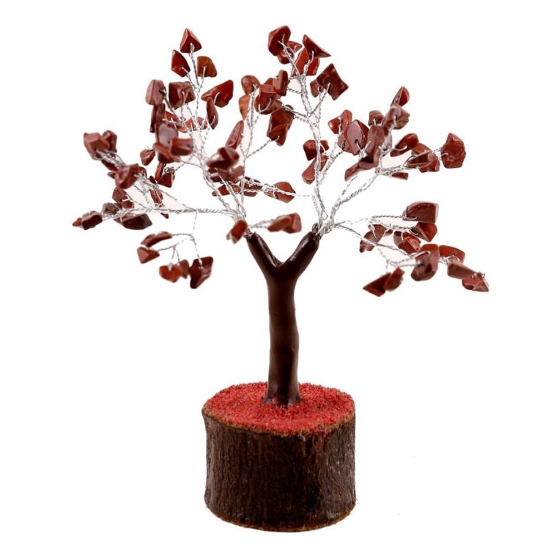 Red Jasper Crystal Tree Neem Base 19cm