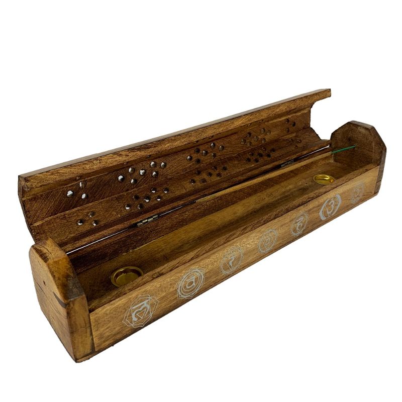 Chakra Incense Box 12 inch Wooden