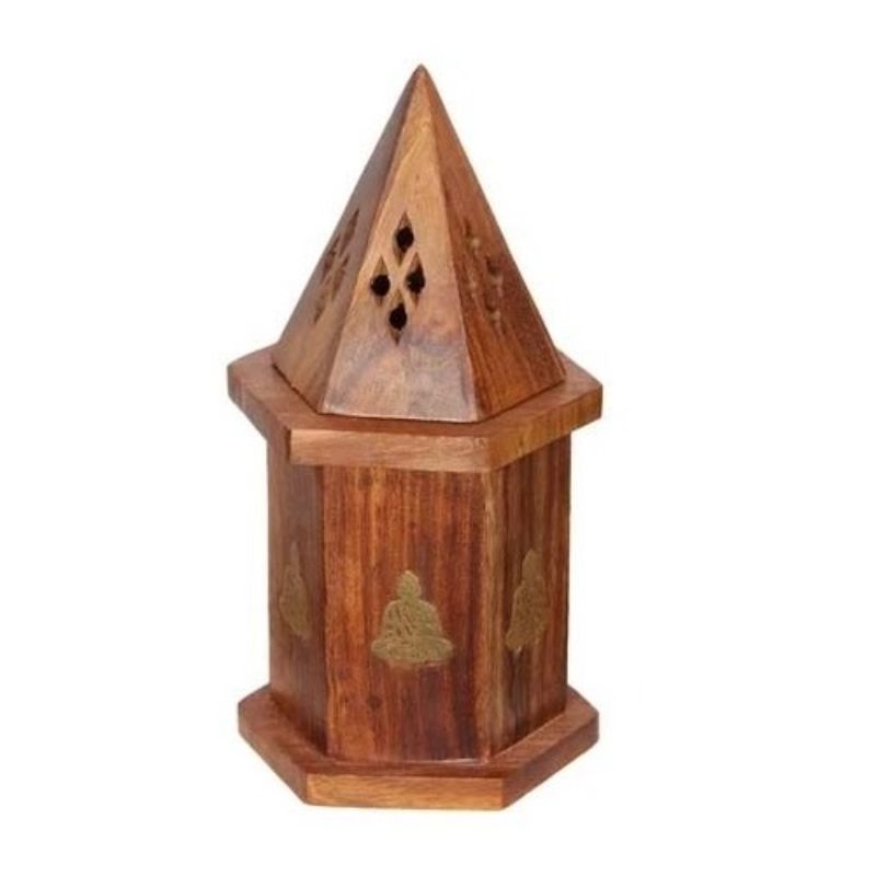 Buddha Cone Burner with Storage Sheesham