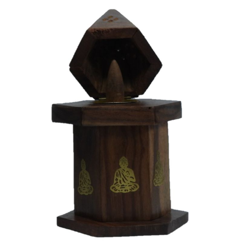 Buddha Cone Burner with Storage Sheesham