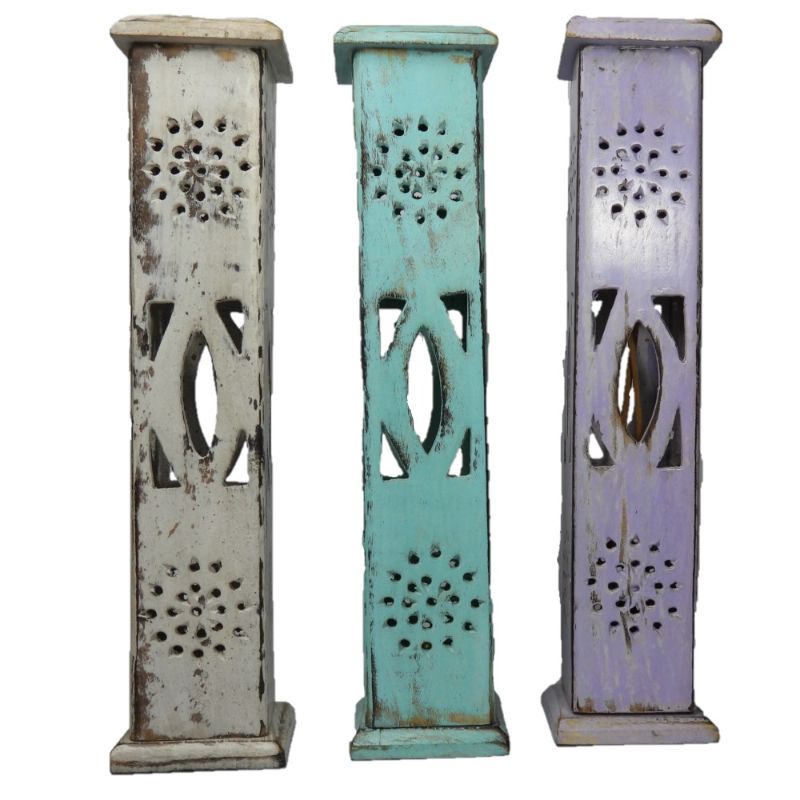 White Wash Incense Tower 12 inch