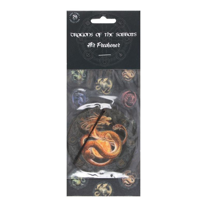 6 x Litha Dragon Floral Scented Air Freshener by Anne Stokes