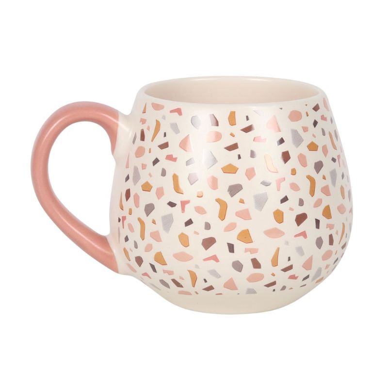 Terrazzo Print Rounded Ceramic Mug