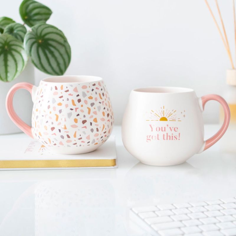Terrazzo Print Rounded Ceramic Mug