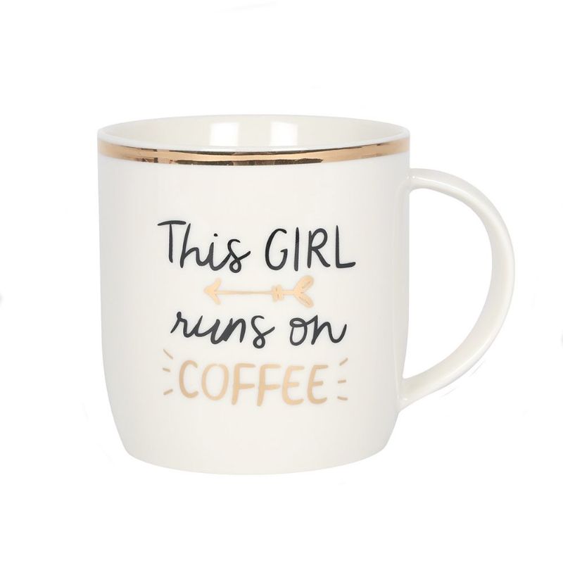 This Girl Runs on Coffee Mug NEW!