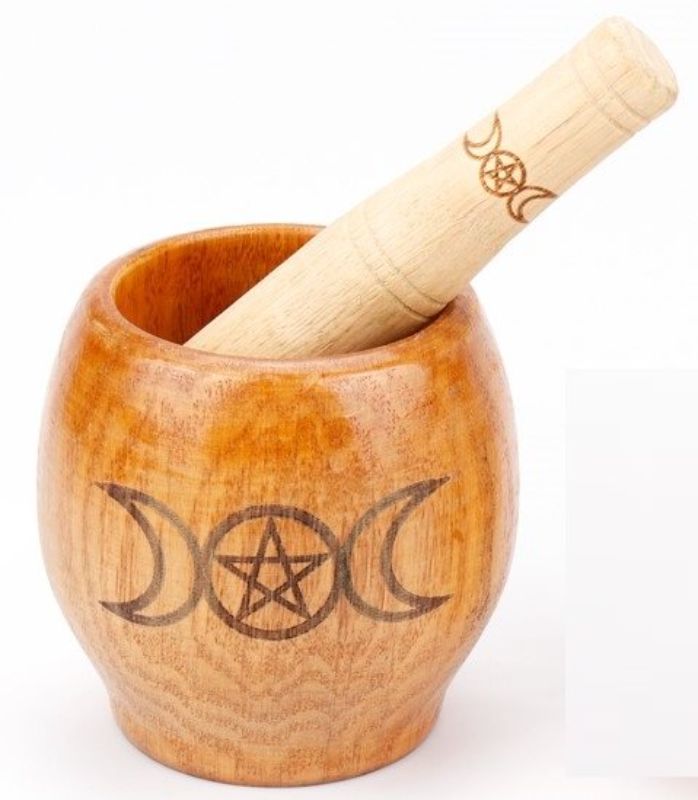 Magic Pestle & Mortar - Witchwares Triple Goddess (13cm)