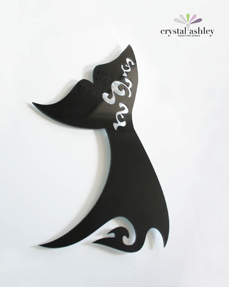 Tohora Wall Art showcasing New Zealand Kiwiana design, crafted from durable black ACM, ideal for indoor or outdoor display.