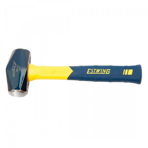 ESTWING Club Hammer 2lb with forged steel head, fiberglass handle for shock absorption, ideal for heavy-duty tasks.