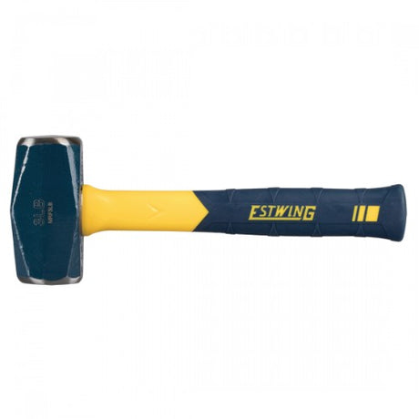 ESTWING Club Hammer 3lb with forged steel head and fiberglass handle for durability and comfort in heavy-duty tasks.