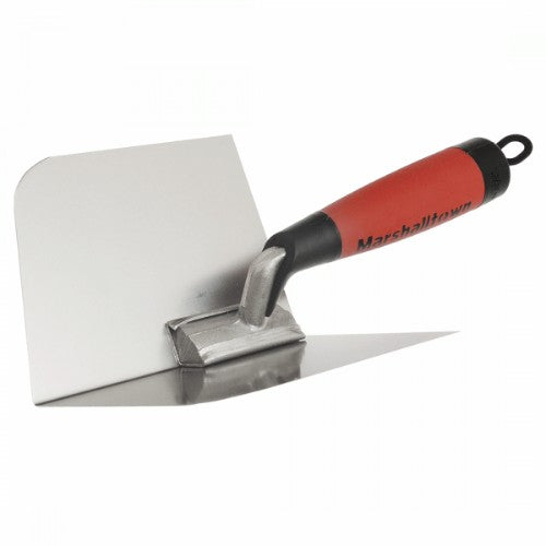 Lightweight MARSHALLTOWN Inside Corner Trowel with DuraSoft® handle, designed for perfect 90-degree drywall corners.