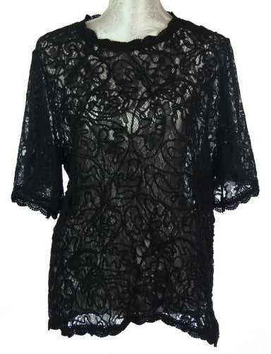 Rhonda Lace With Cord Top BLACK (Version 1)