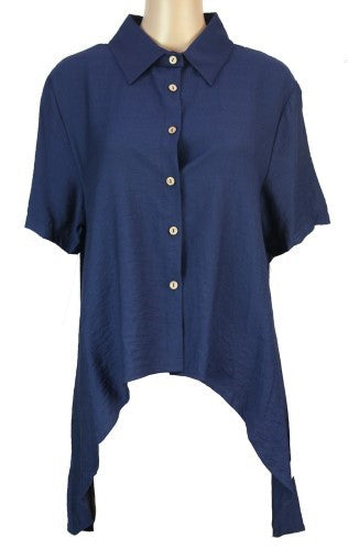 Alana Cotton/Linen Shirt NAVY