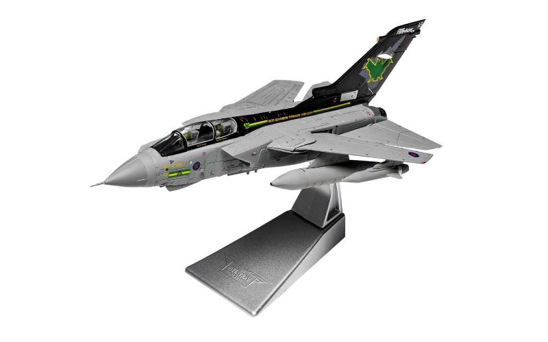 1/72 diecast model of Tornado GR4 IX Squadron RAF by Corgi, showcasing detailed craftsmanship and authentic markings.