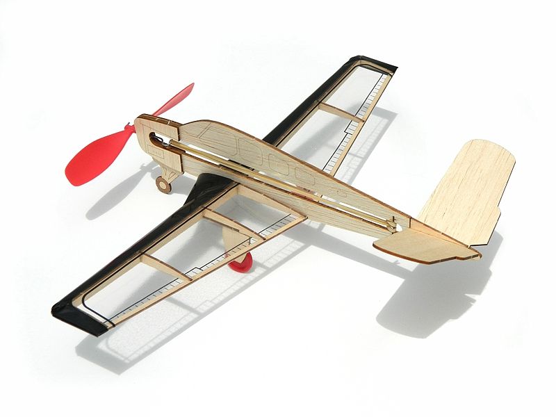 Balsa model kit of a V-tail glider, ideal for building and flying, perfect for beginners and experienced hobbyists.